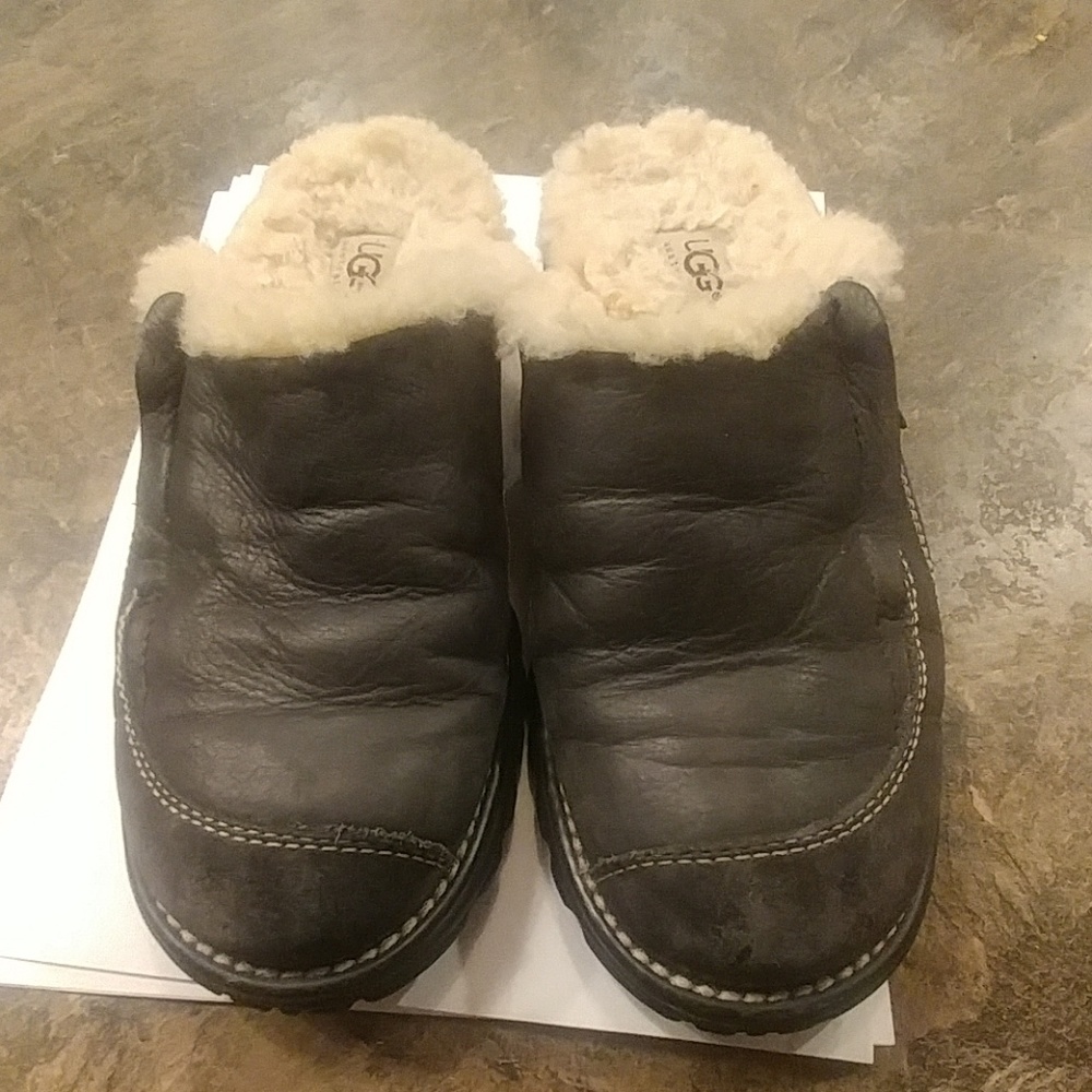 Ugg leather slip ons